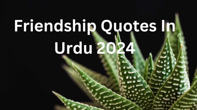 Friendship Quotes In Urdu 2024